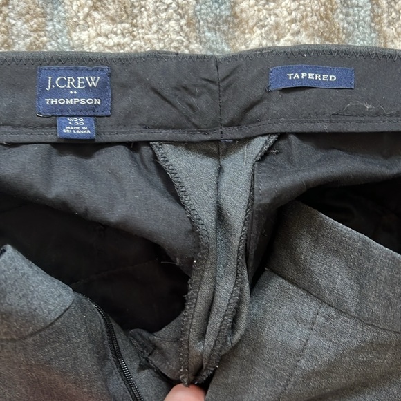 J. Crew Thompson men’s gray Pants tapered tailored modified 29x28.5 wool blend - Picture 2 of 8